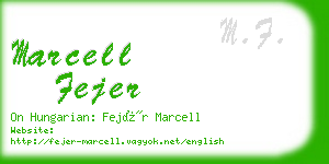 marcell fejer business card